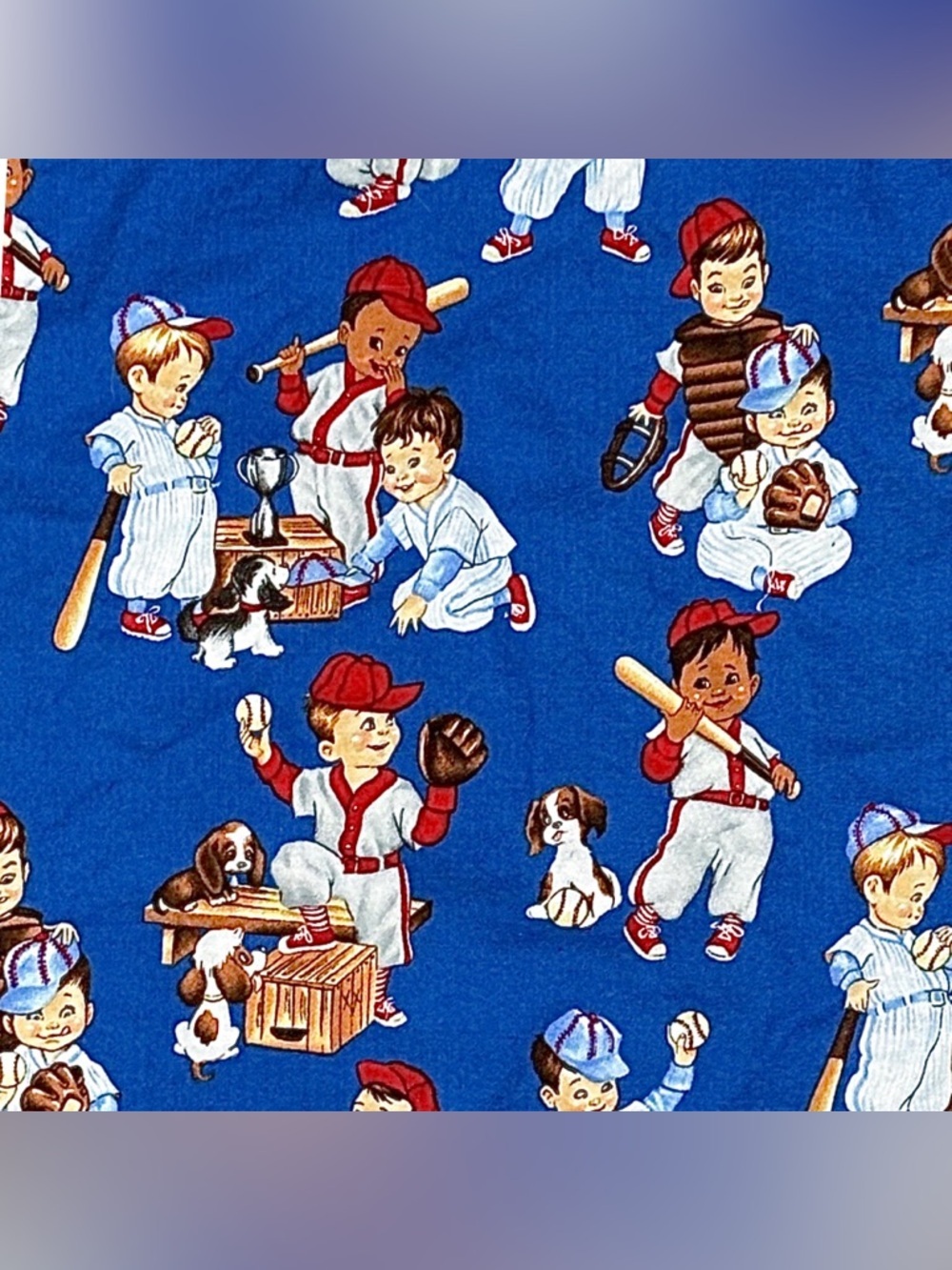 Vintage Handmade Little League Baseball Pillowcase Cutter Fabric Sports Cute Fun - Picture 2 of 4